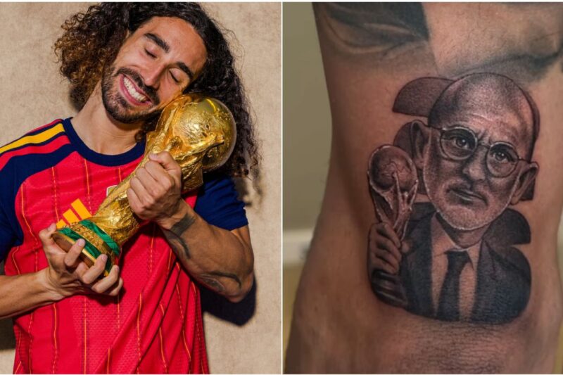 Cucurella Actually Did It! Spain Defender Tattoos Coach Luis De La Fuente After World Cup Win [PHOTOS]