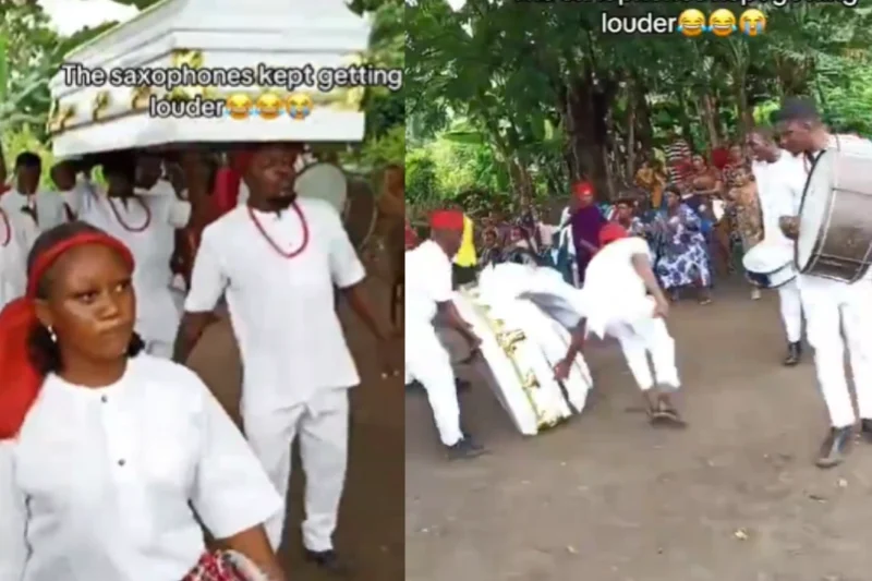 VIDEO: ‘The Dead Getting Exposed’ – Drama As Casket Falls To The Ground During Funeral Procession