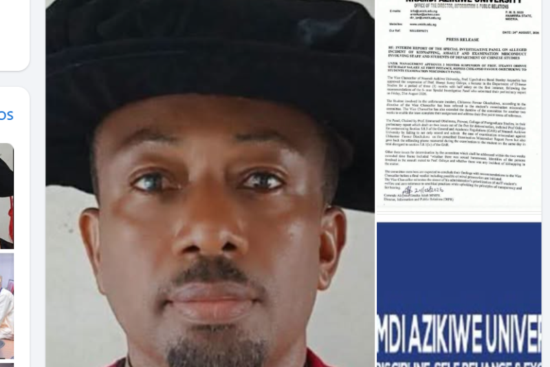 UNIZIK Suspends Lecturer Amid Probe into Alleged Sexual Harassment, Assault
