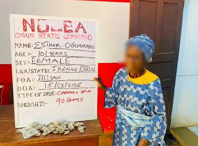 101-Year-Old Woman Arrested for Selling Cannabis in Ogun