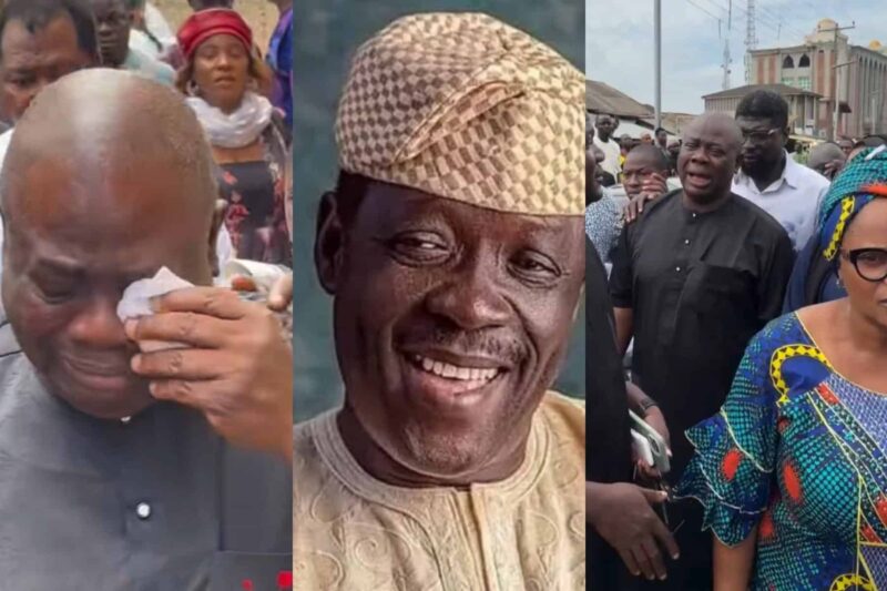 VIDEO: Emotional Moment Actor Yinka Quadri Breaks Down in Tears as Ogogo Is Laid to Rest