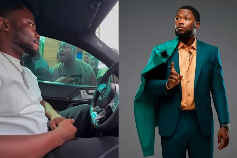 VIDEO: Disturbing Moment Thugs Harassed Comedian Brain Jotter in Lagos