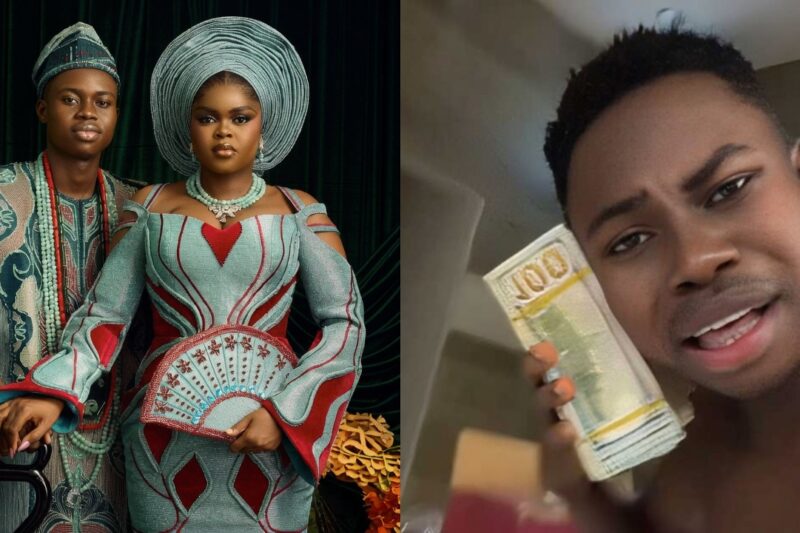 VIDEO: “Most of the Dollars Sprayed at My Wedding Were Fake,” — TikToker Peller Cries Out