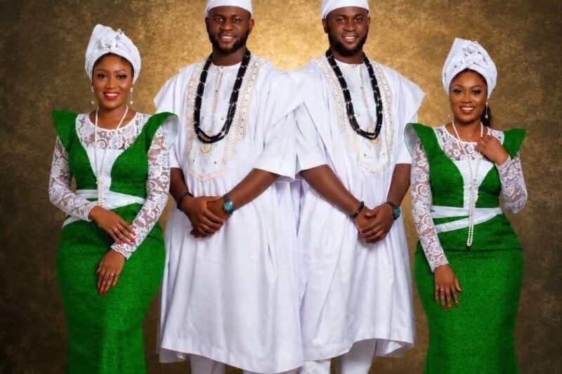 PHOTOS: Identical Twin Brothers Marry Identical Twin Sisters In Akwa Ibom