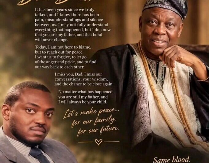 ‘Please Forgive Me’ – Fatai Okoya Begs Billionaire Father Razaq Okoya After 40 Years Apart