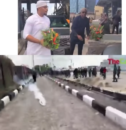 VIDEO: Police Teargas Rhodes-Vivour, Funso Doherty During #EndSARS Memorial At Lekki Tollgate